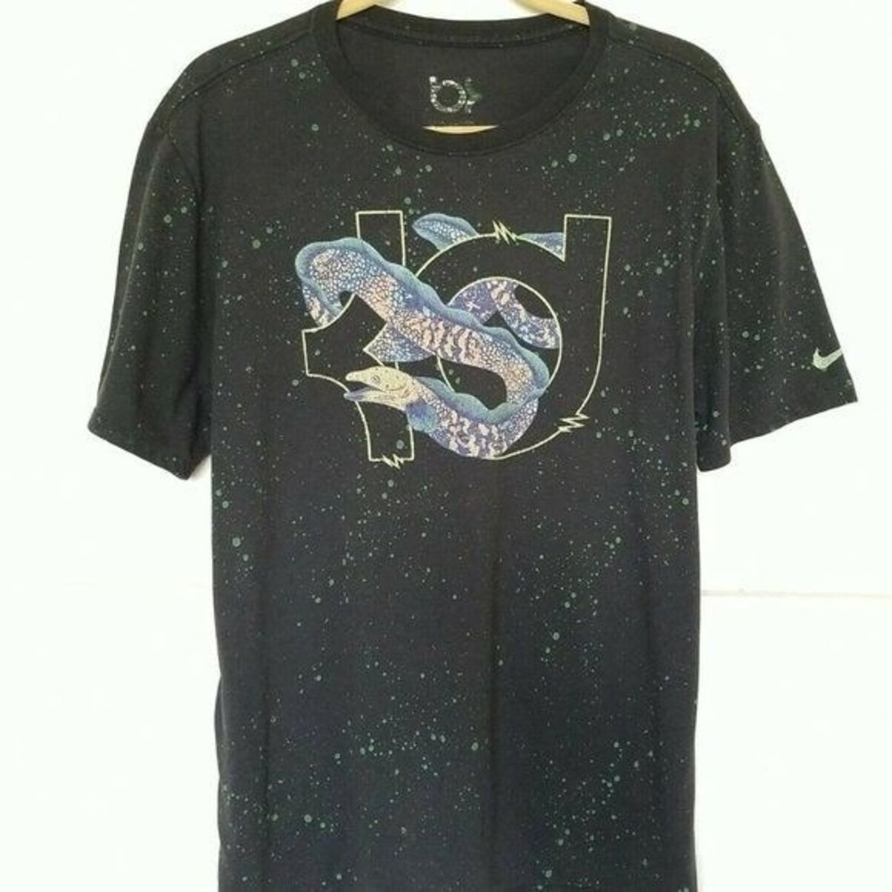NIKE T-Shirt Dri-Fit Kevin Durant KD 7 Electric Eel Black Men's XL 698707